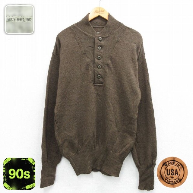 【50%OFF】ミリタリーセーター ブラウン M | 古着