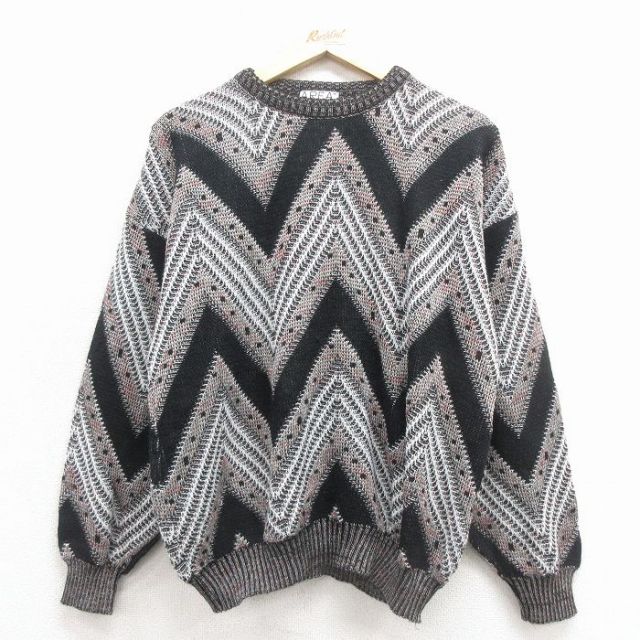 【20%OFF】90s 長袖セーター ブラック L | 古着