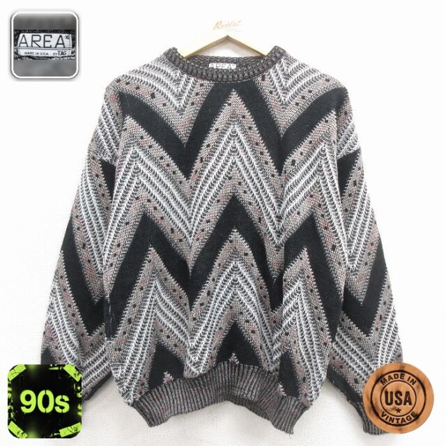 【50%OFF】90s 長袖セーター ブラック L | 古着