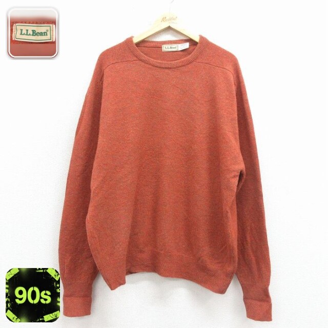 【50%OFF】エルエルビーン 90s ラグランセーター バーガンディ XL | 古着