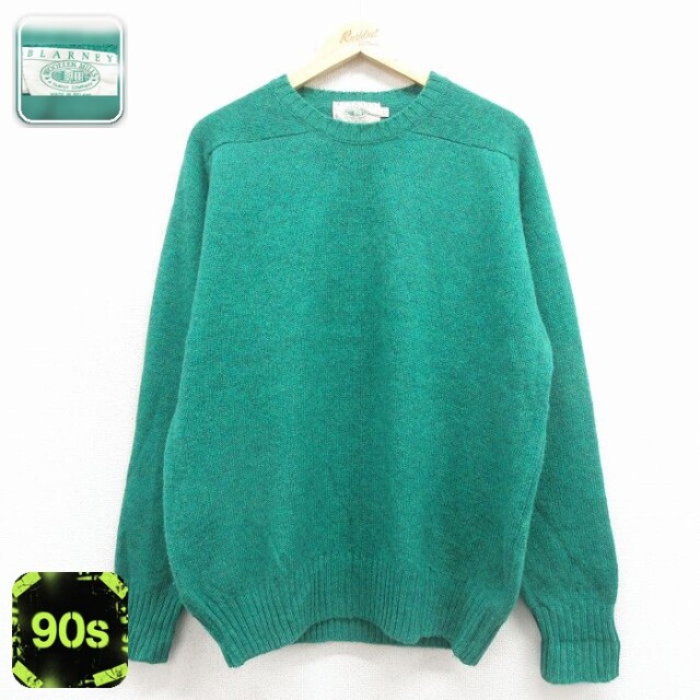 ブラーニー 90s 長袖セーター ラグラン グリーン L | 古着