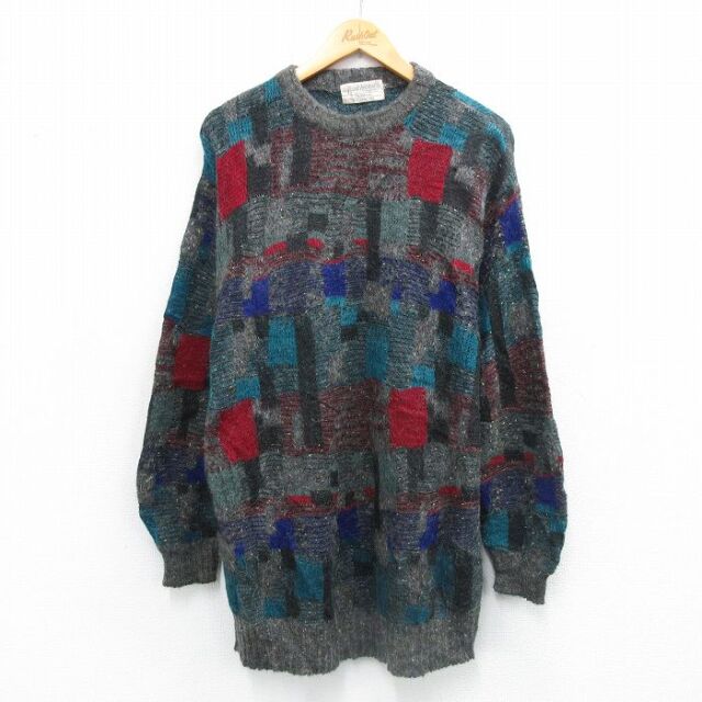 90s 長袖セーター 霜降り グレー M | 古着