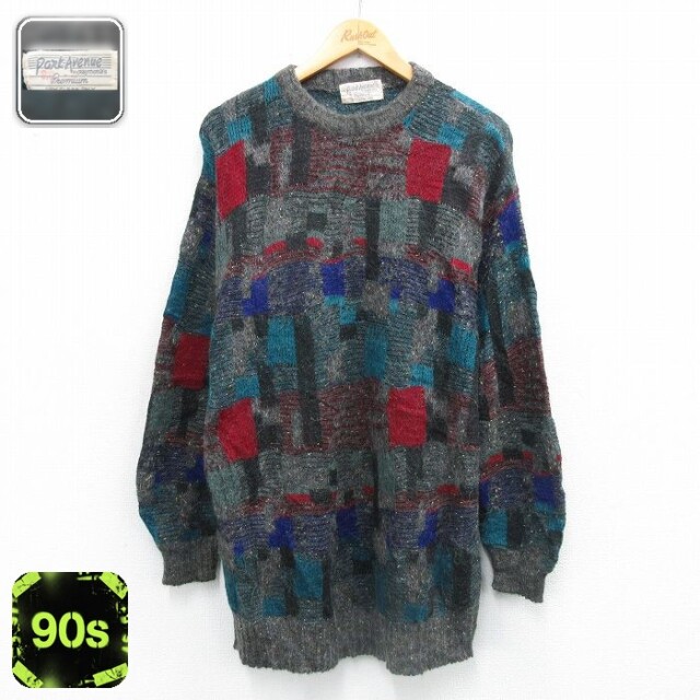 90s 長袖セーター 霜降り グレー M | 古着