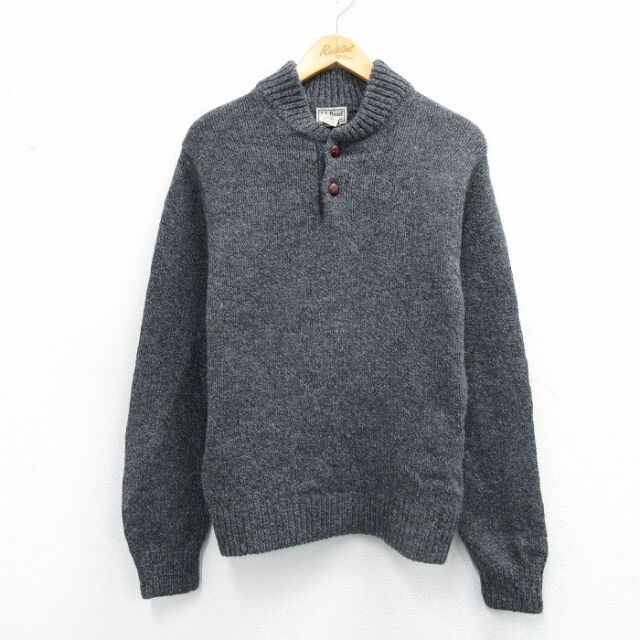 【20%OFF】エルエルビーン 00s 長袖セーター ヘンリーネック グレー S | 古着