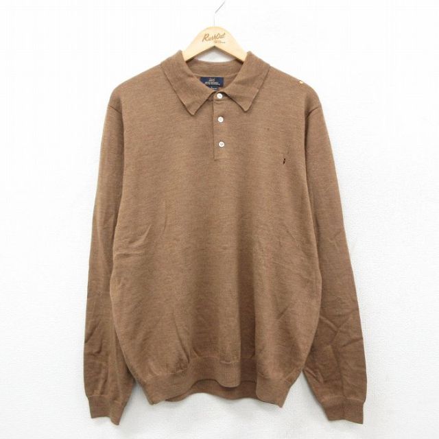 【20%OFF】ブルックスブラザーズ 長袖セーター メリノウール ブラウン L | 古着