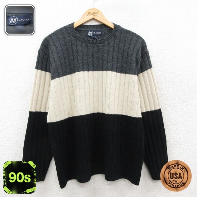 【50%OFF】90s 長袖セーター ブラック XL | 古着
