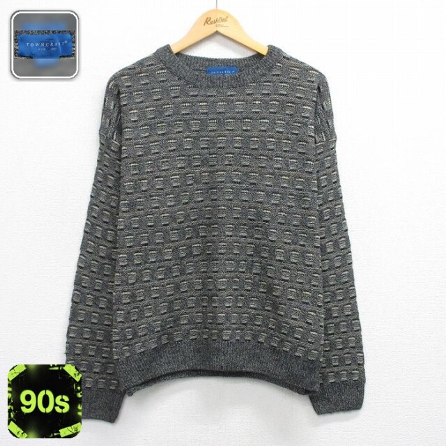【50%OFF】タウンクラフト 90s 長袖セーター グレー XL | 古着