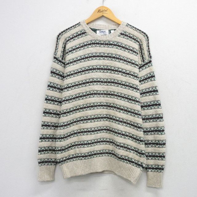 【20%OFF】イングランド製 90s 長袖セーター ベージュ L | 古着