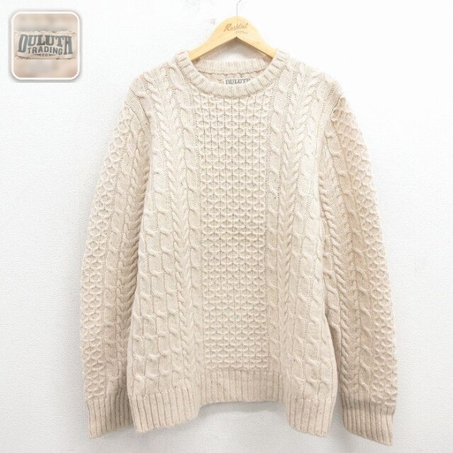 DULUTH TRADING 長袖セーター 生成り ベージュ L | 古着
