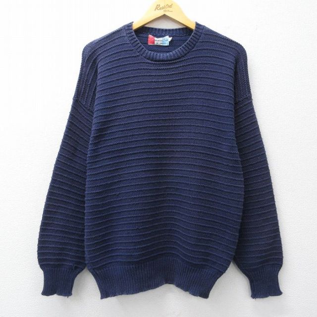 【20%OFF】90s 長袖セーター ネイビー L | 古着