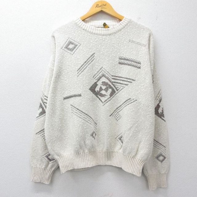 ロンドンフォグ 90s 長袖セーター ホワイト XL | 古着