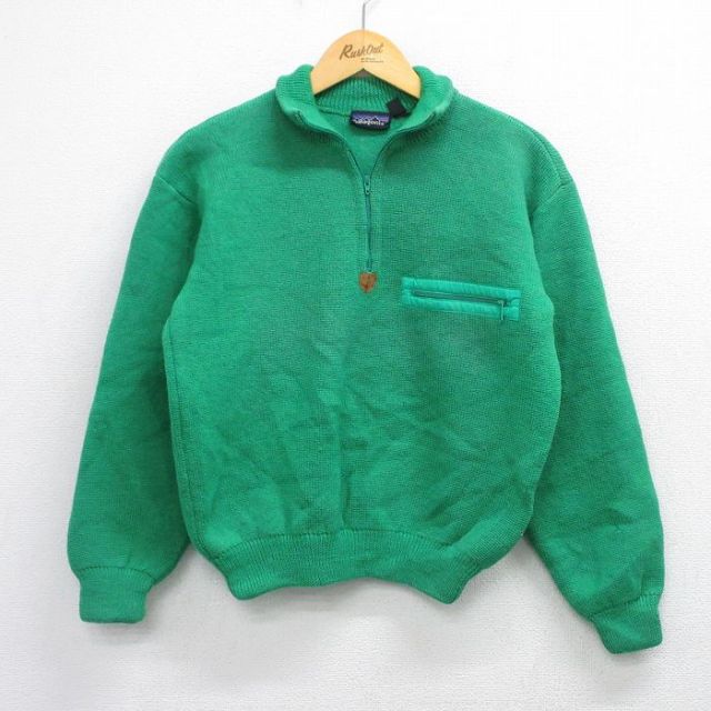 【20%OFF】パタゴニア 90s ハーフジップセーター アルピニスト グリーン S | 古着
