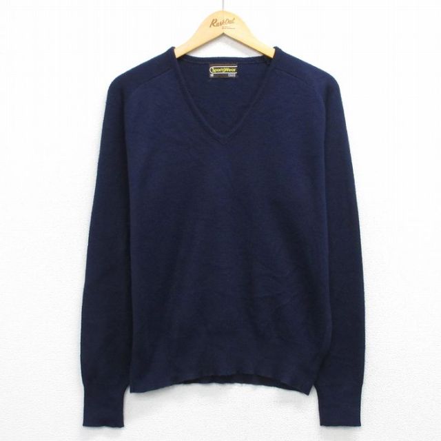 【20%OFF】シアーズ 80s 長袖セーター ネイビー M | 古着