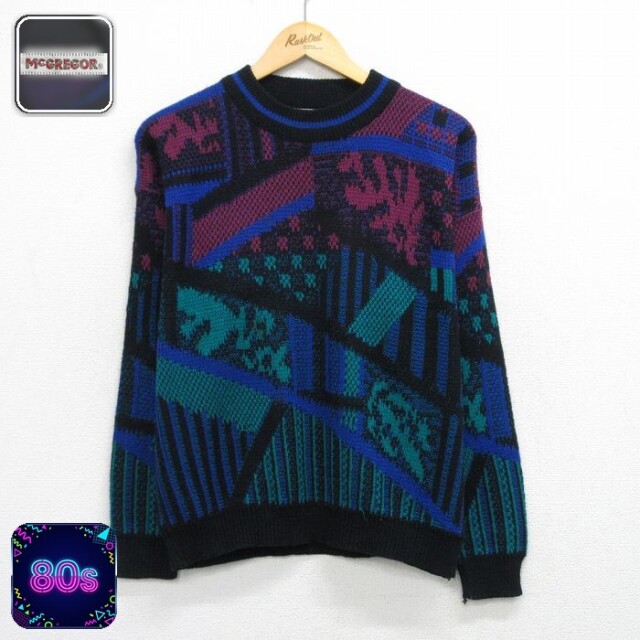 マックレガー 80s 長袖セーター ブルー メンズL相当 | 古着