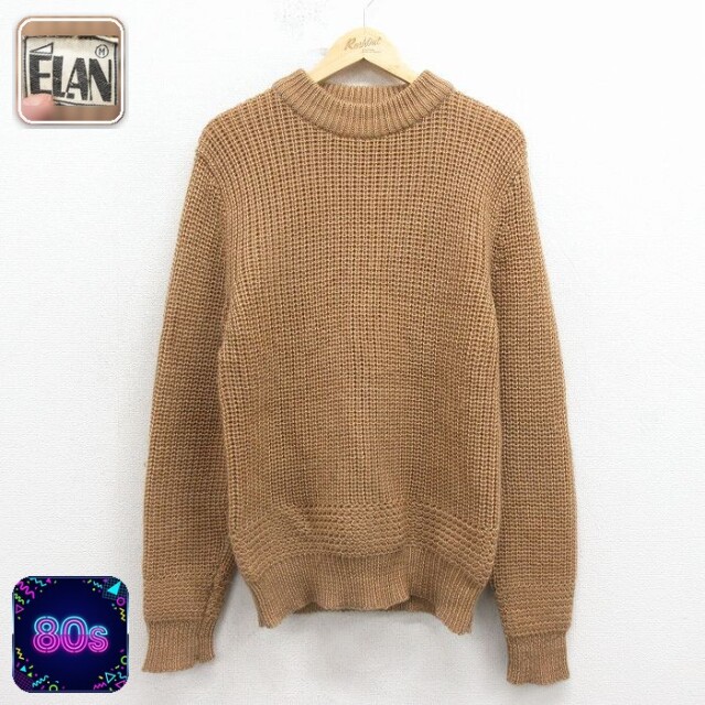 80s 長袖セーター ブラウン メンズM相当 | 古着
