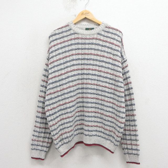 90s 長袖セーター グレー メンズXL相当 | 古着