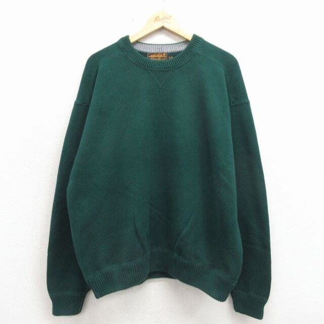 古着通販 XL☆古着 EMS 長袖 ハーフジップ セーター メンズ 90年代 90s