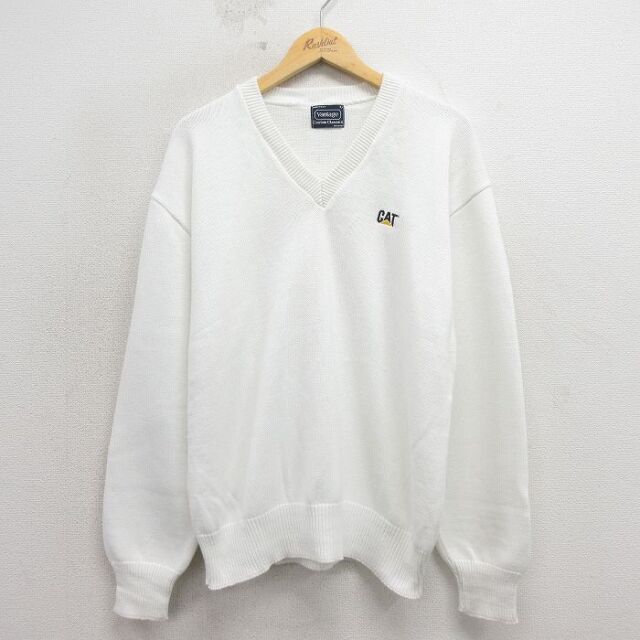 古着通販 XL☆古着 EMS 長袖 ハーフジップ セーター メンズ 90年代 90s