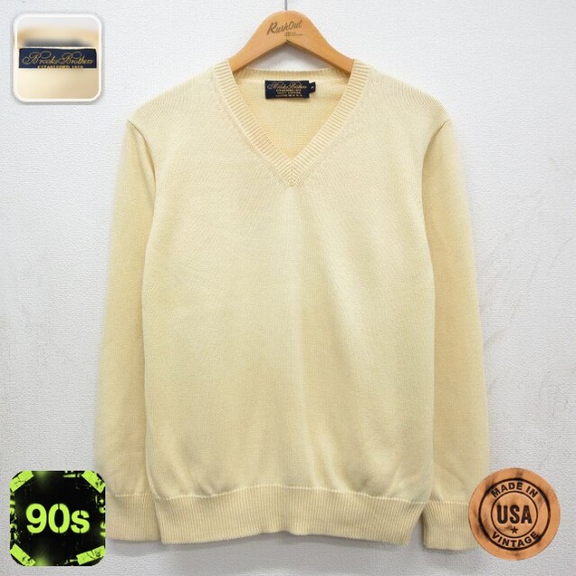 【20%OFF】ブルックスブラザーズ 90s 長袖セーター イエロー メンズM相当 | 古着