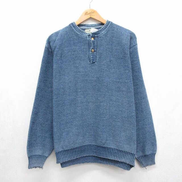 古着通販 M☆古着 IZOD 長袖 ニット カーディガン メンズ 90年代 90s