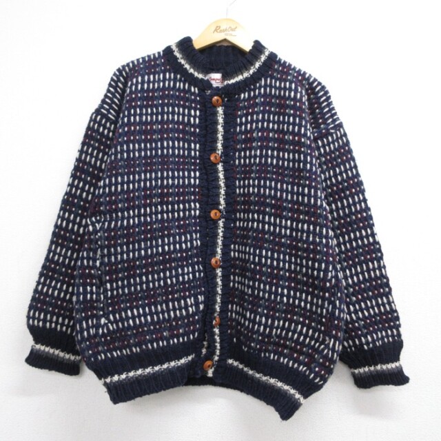 Campus Peddlers 00s 長袖セーター カーディガン ネイビー メンズL相当 | 古着