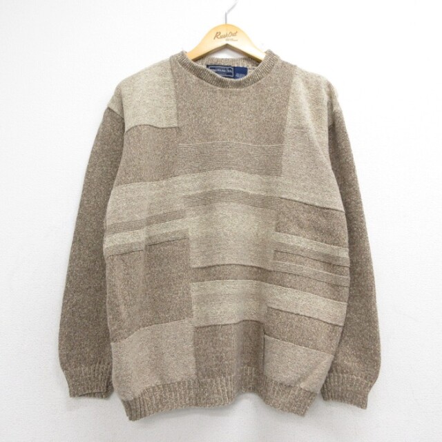 SUSQUEHANNA TRAIL 90s 長袖セーター 霜降り ベージュ XL | 古着 26aug26