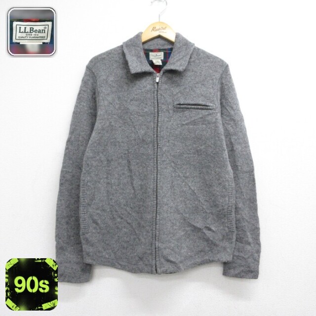 エルエルビーン 90s 長袖セーター フルジップ グレー S | 古着 26aug28