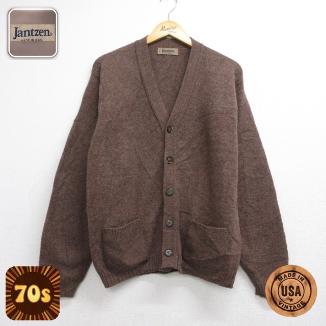 Jantzen 70s 長袖セーター ブラウン霜降り L | 古着 26aug28