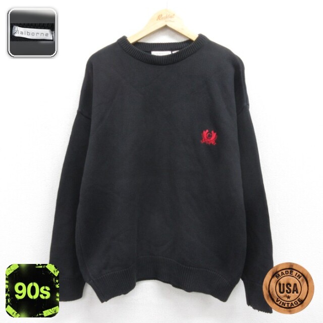 古着通販 XL☆古着 Claiborne 長袖 セーター メンズ 90年代 90s