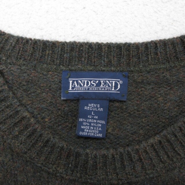 古着通販 XL☆古着 LANDS'END ランズエンド 長袖 セーター メンズ 90