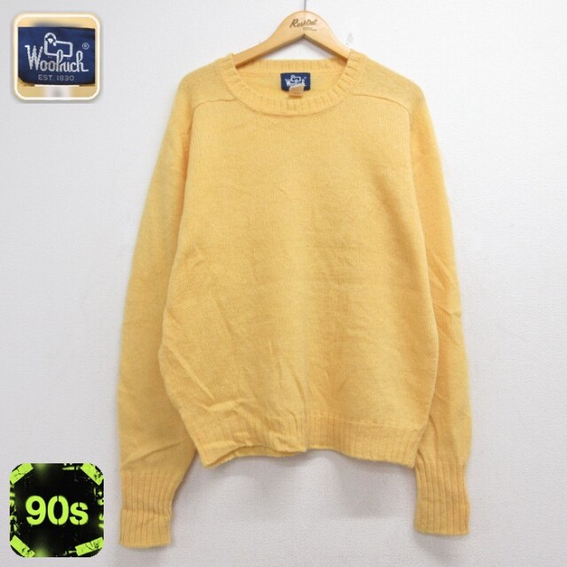 ウールリッチ 90s 長袖セーター イエロー メンズL相当 | 古着