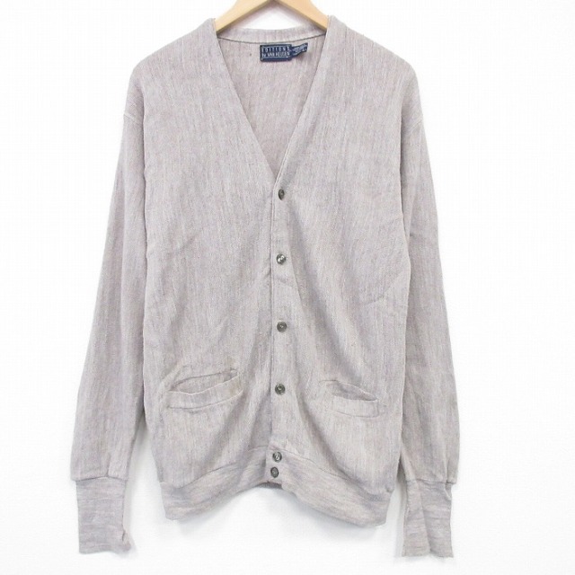 【20%OFF】バンヒューセン 90s 長袖カーディガン ベージュ L | 古着
