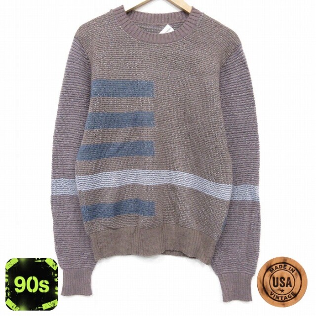 【50%OFF】90s 長袖セーター ブラウン M | 古着