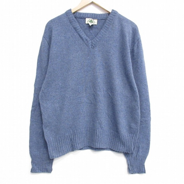 【20%OFF】90s 長袖セーター 霜降り ネイビー L | 古着