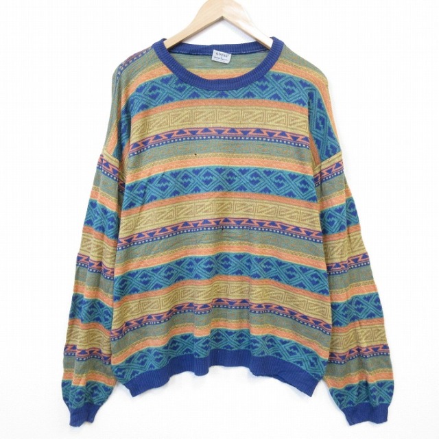 【20%OFF】ゲス XL セーター ネイビー | 古着