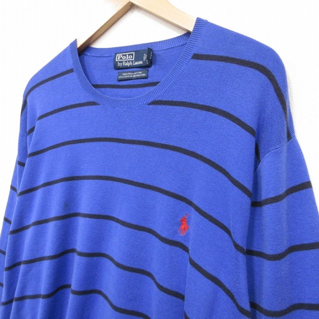 古着通販 XL☆古着 ラルフローレン ブランド 長袖 セーター メンズ 90