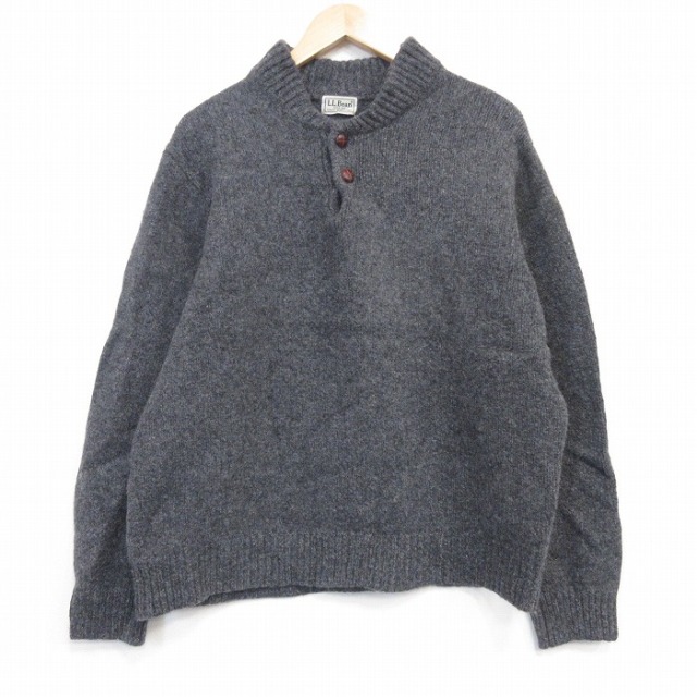 エルエルビーン 00s 長袖セーター ヘンリーネック グレー メンズL相当 | 古着