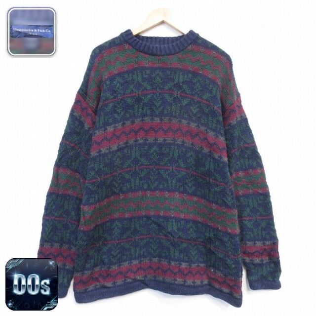 アバクロンビー&フィッチ 00s 長袖セーター ネイビー メンズXL相当 | 古着