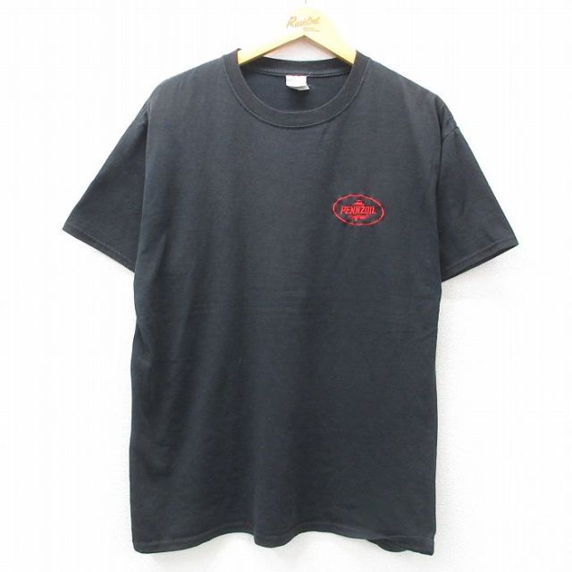 L★古着 ジャージーズ 半袖 Tシャツ メンズ ペンズオイル クルーネック 黒 ブラック 25apr25 中古