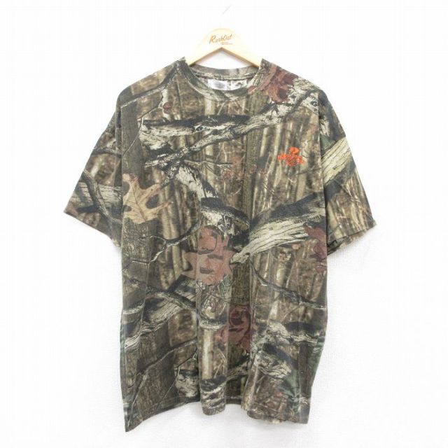 モッシーオーク 半袖Tシャツ 迷彩 カーキ XL | 古着