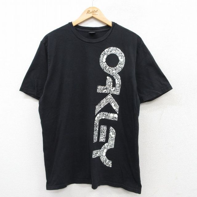オークリー 半袖Tシャツ ビッグロゴ ブラック L | 古着