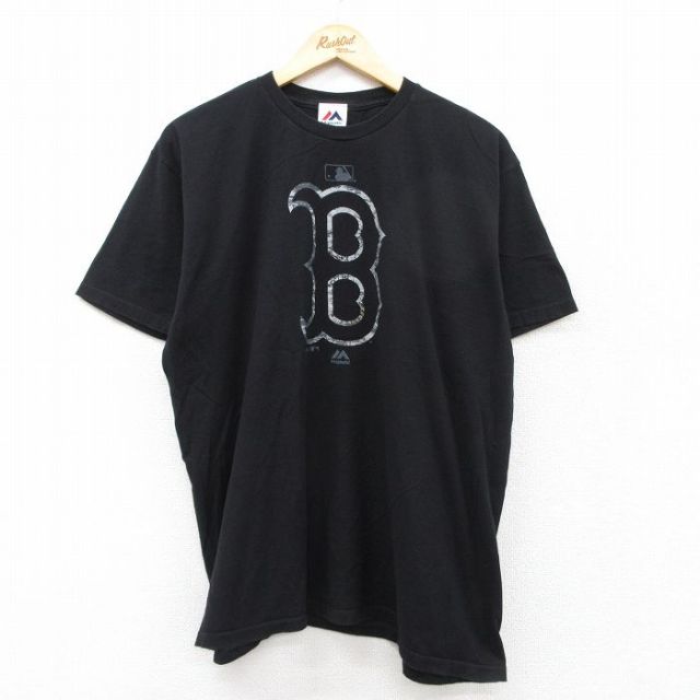 【50%OFF】マジェスティック 半袖Tシャツ ボストンレッドソックス ブラック XL | 古着