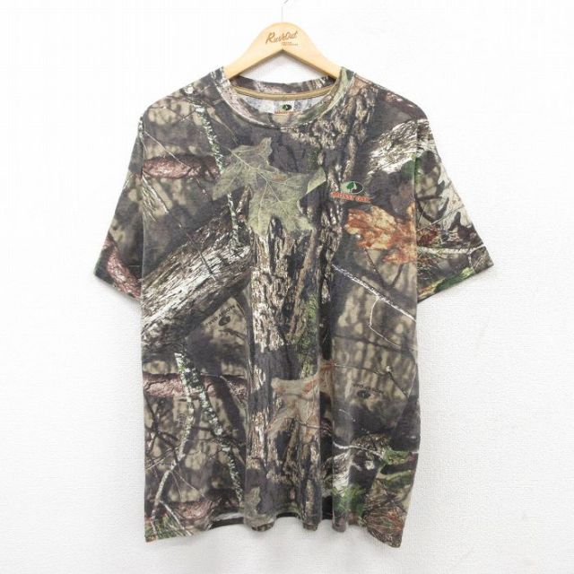 モッシーオーク 半袖Tシャツ 迷彩 ブラウン XL | 古着