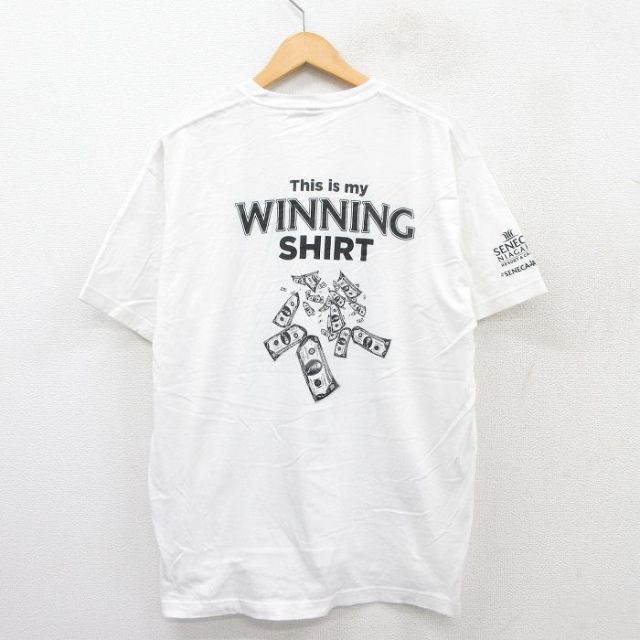 XL★古着 TULTEX半袖 Tシャツ メンズ お礼 WINNING コットン クルーネック 白 ホワイト 25aug30 中古 半袖