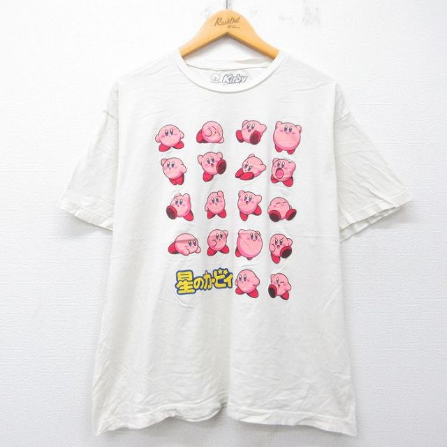 半袖Tシャツ 星のカービィ ベージュ XL | 古着
