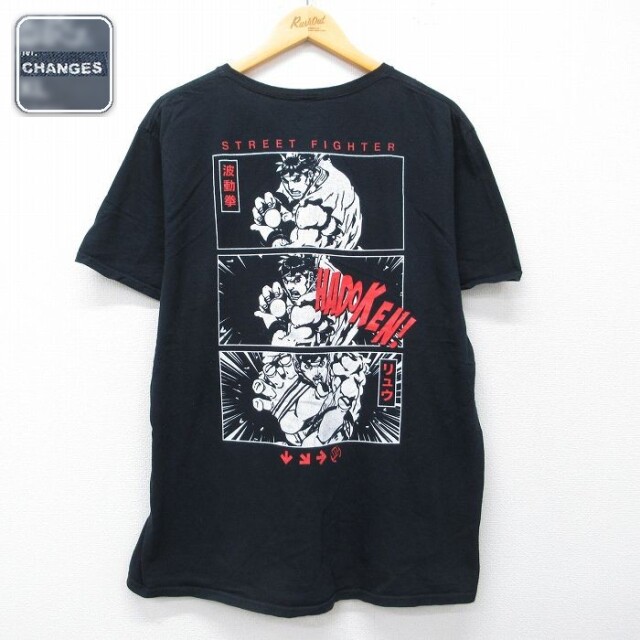 【20%OFF】半袖Tシャツ ストリートファイター ブラック XL | 古着