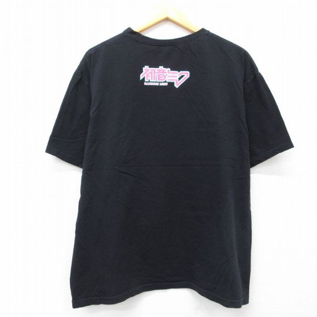 古着通販 XL☆古着 半袖 Tシャツ メンズ 初音ミク コットン クルー