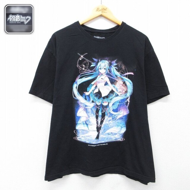 【20%OFF】半袖Tシャツ 初音ミク ブラック XL | 古着