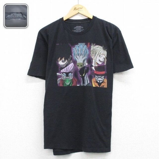 【20%OFF】半袖Tシャツ 僕のヒーローアカデミア ブラック XL | 古着