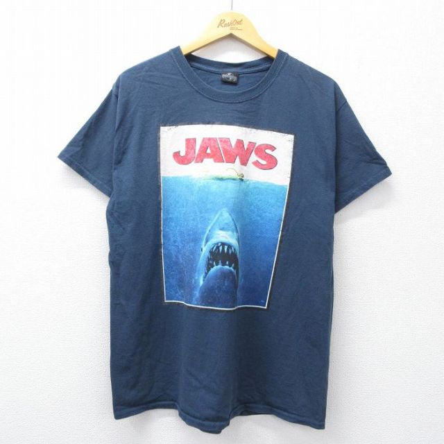 半袖Tシャツ ジョーズ ネイビー メンズL相当 | 古着